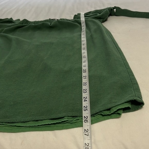Lulu's Top, Tie Short Sleeves, Elastic Neckline, Lined, Green Medium - Picture 10 of 10